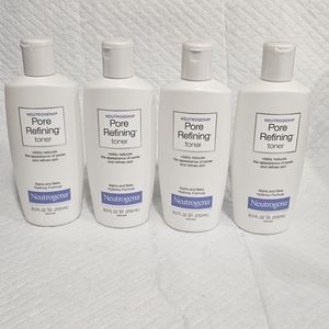 4 Neutrogena Pore Refining Toner Alpha and Beta Hydroxy Formula 8.5 fl. oz. New